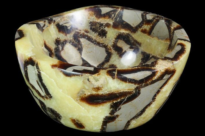 Polished Septarian Bowl - Madagascar #98277